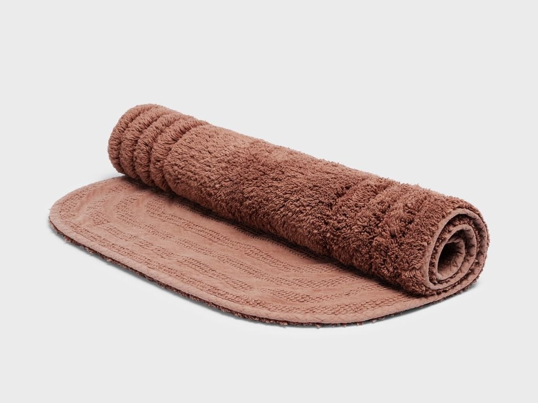 Ovale Badematte Blush Rose 60x90