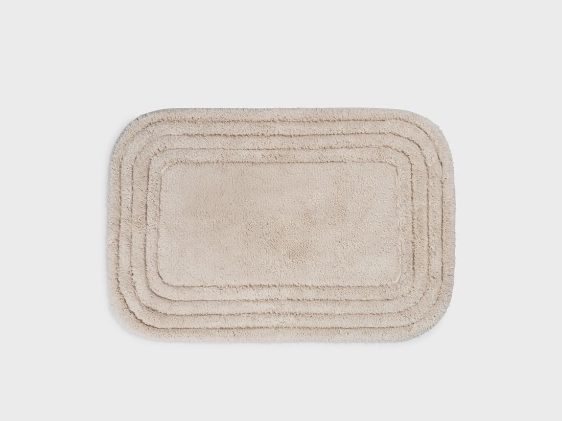 Ovale Badematte White Sand 60x90