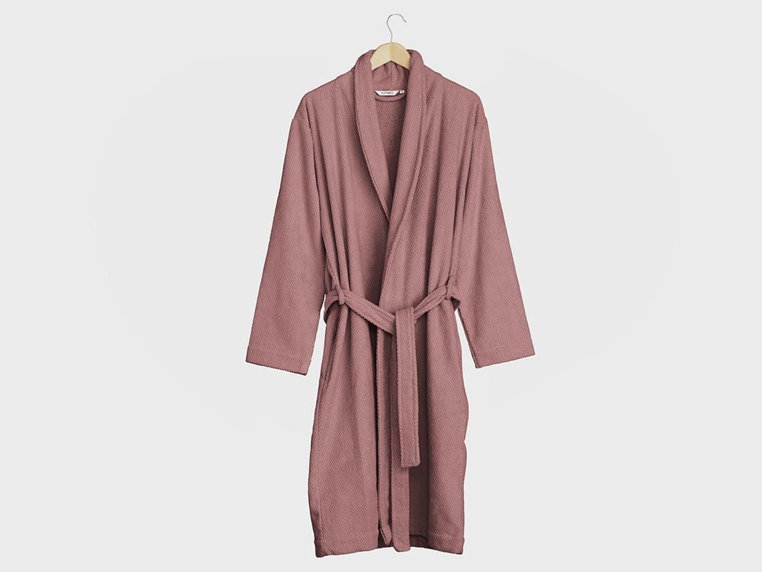 Bademantel Mini Dots Blush Rose L