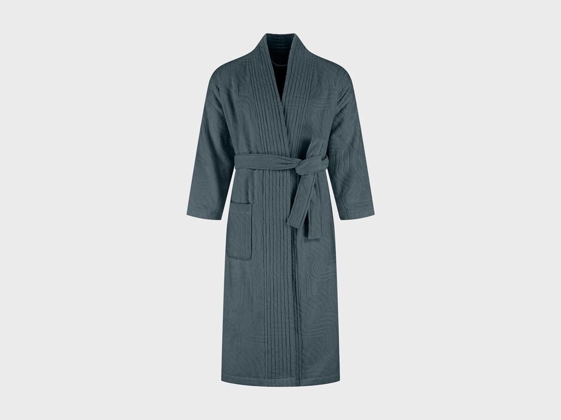 Bademantel Velours Pebble Blue