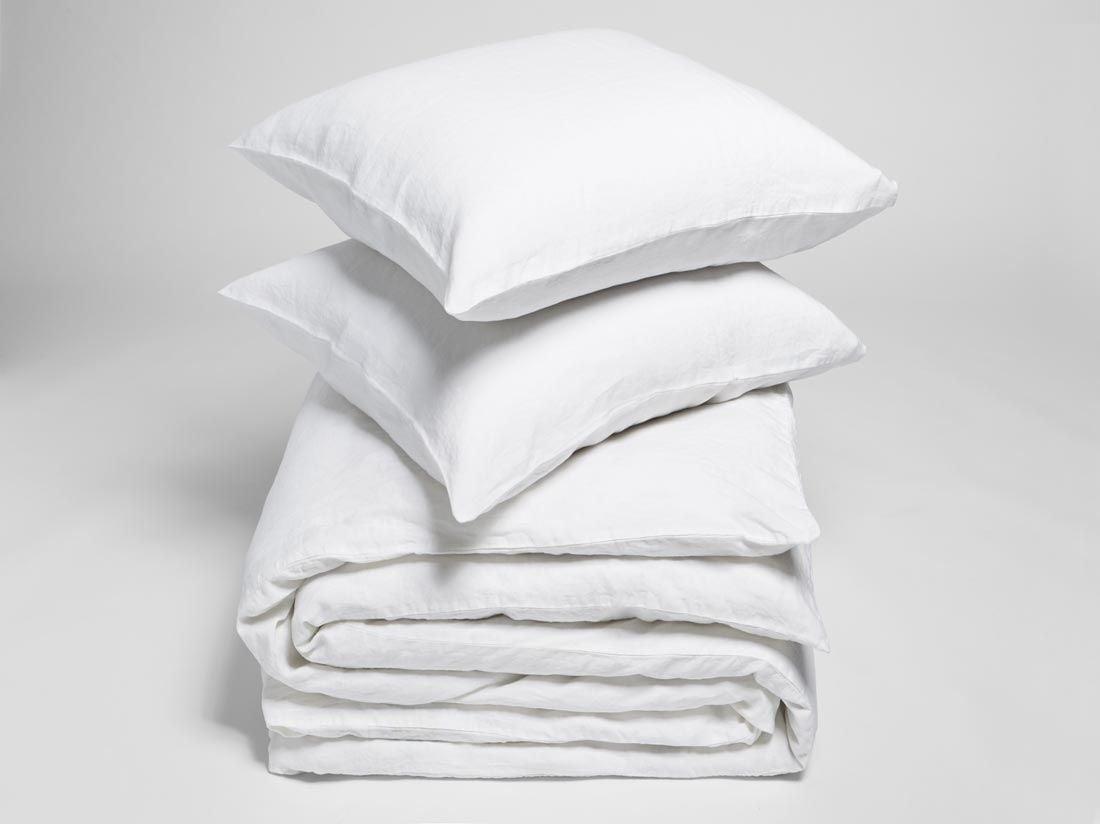 Bettwäscheset Gewaschenes Leinen Pure White