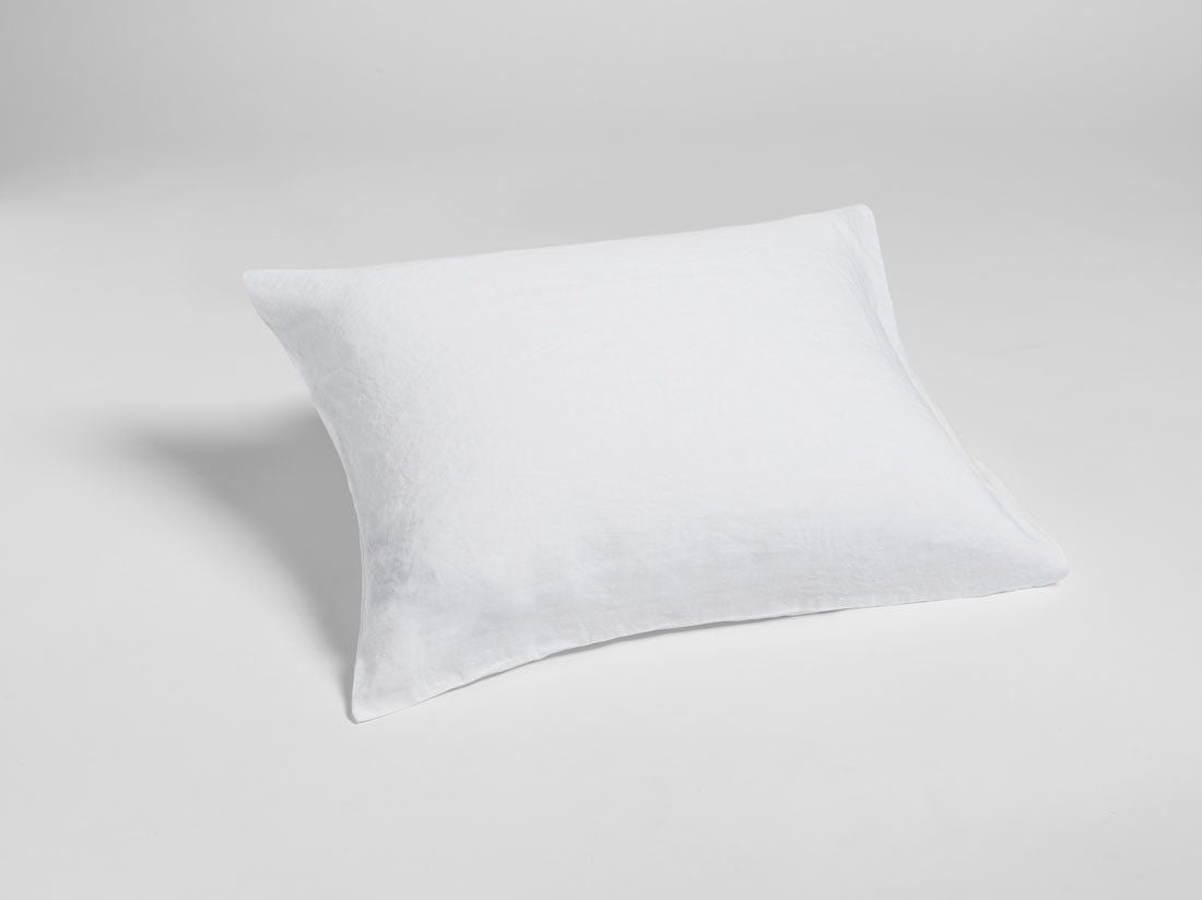 Kissenbezug Gewaschenes Leinen Pure White