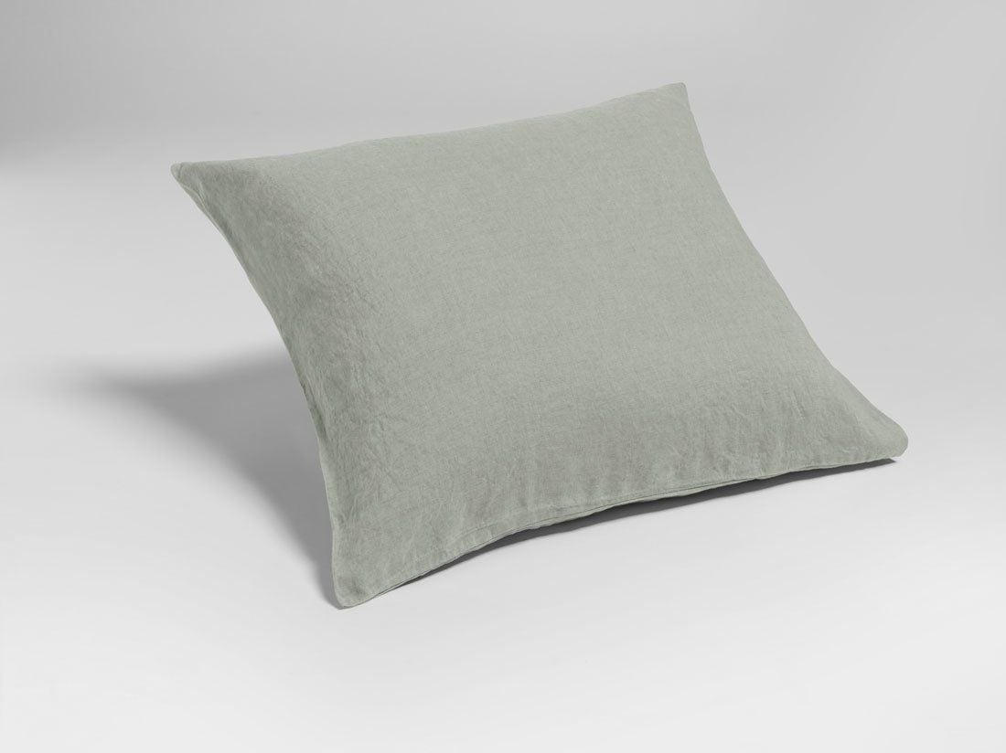 Kissenbezug Gewaschenes Leinen Misty Green