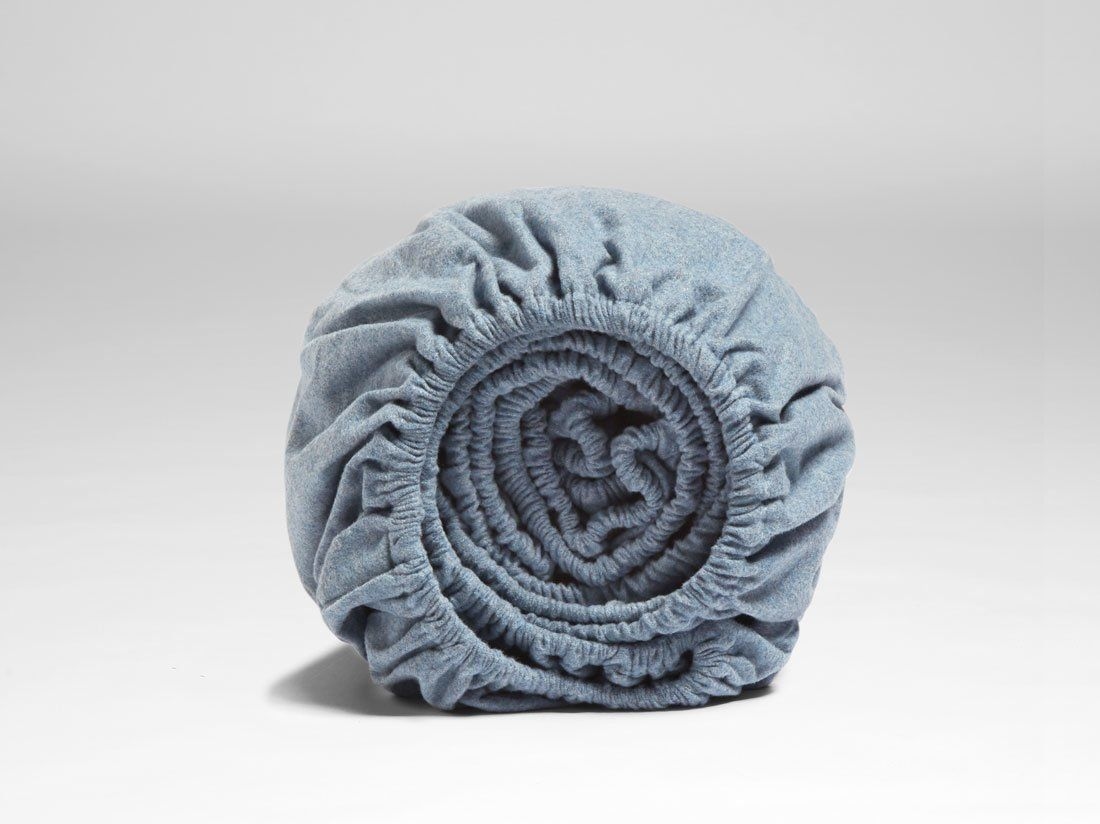 Spannleintücher Flanell Light Blue 100x200x30