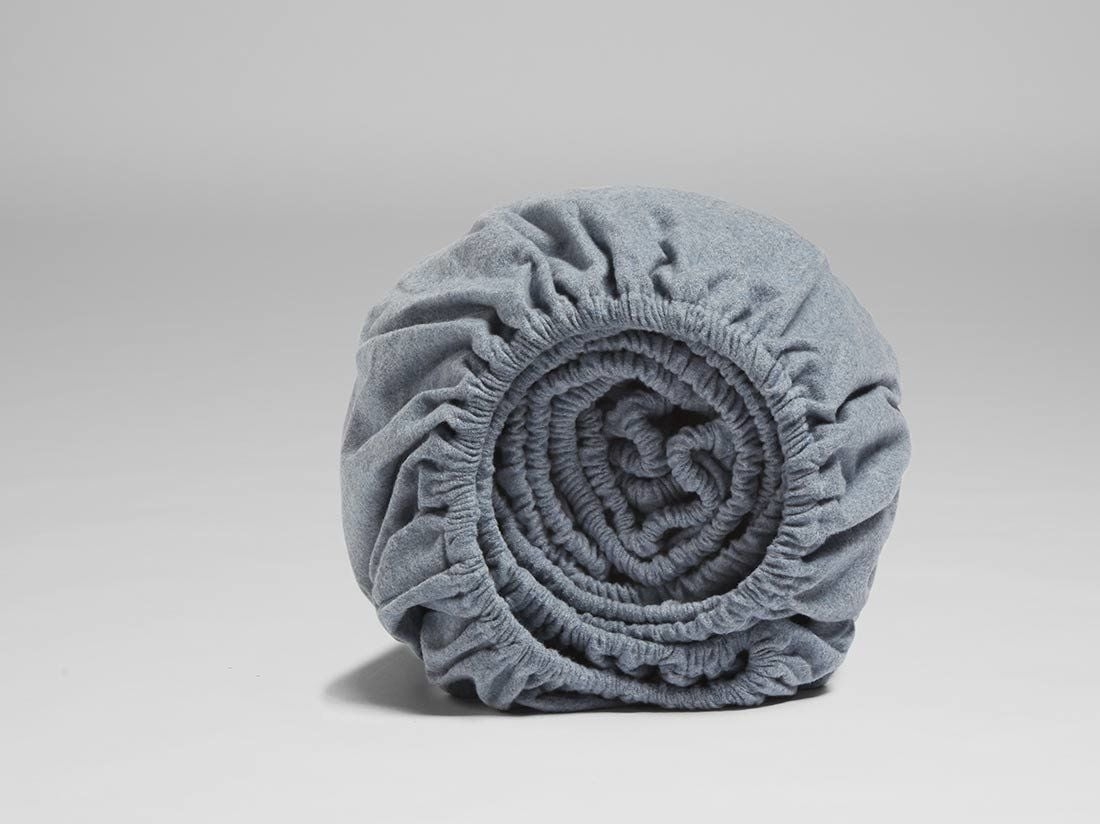 Spannleintücher Flanell Light Blue 90x200x30