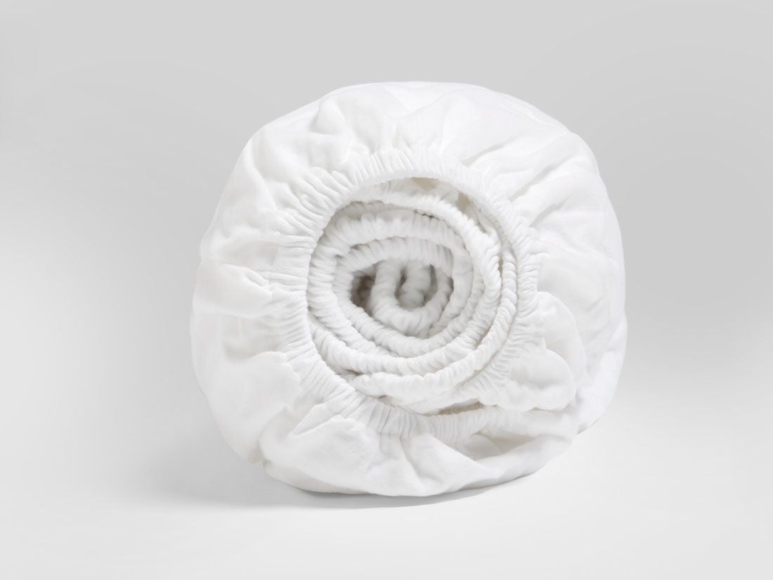 Spannleintücher Flanell Pure White 180x200x30