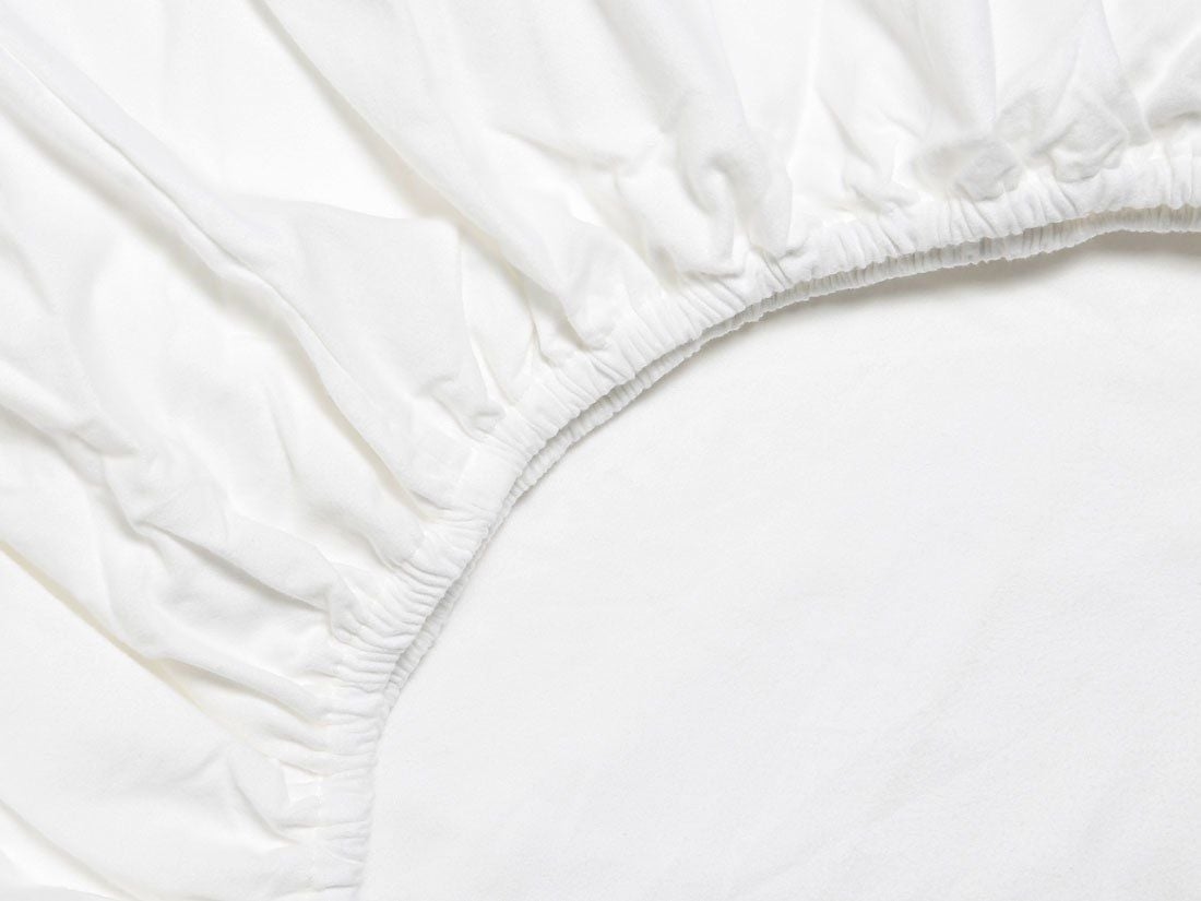 Spannleintücher Flanell Pure White