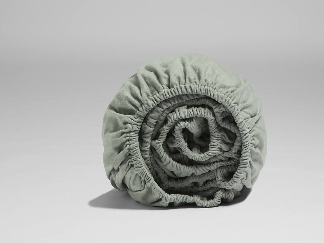 Spannleintücher Flanell Pale Green 180x200x30