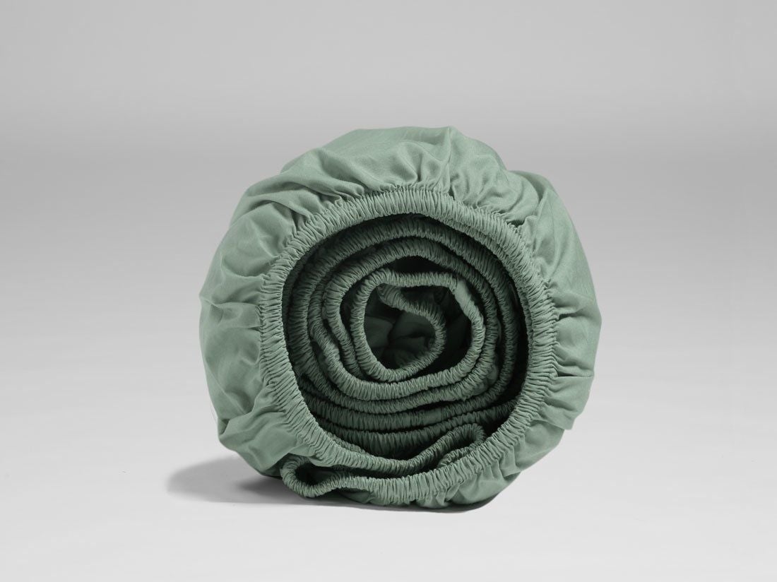 Kinderspannleintücher Perkal-Baumwolle Jade Green