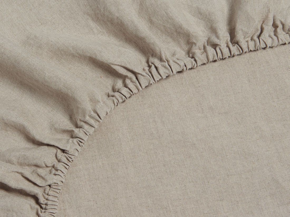 Spannleintücher Gewaschenes Leinen Natural