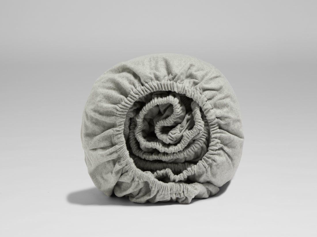 Spannleintücher Flanell Light Grey 200x200x30