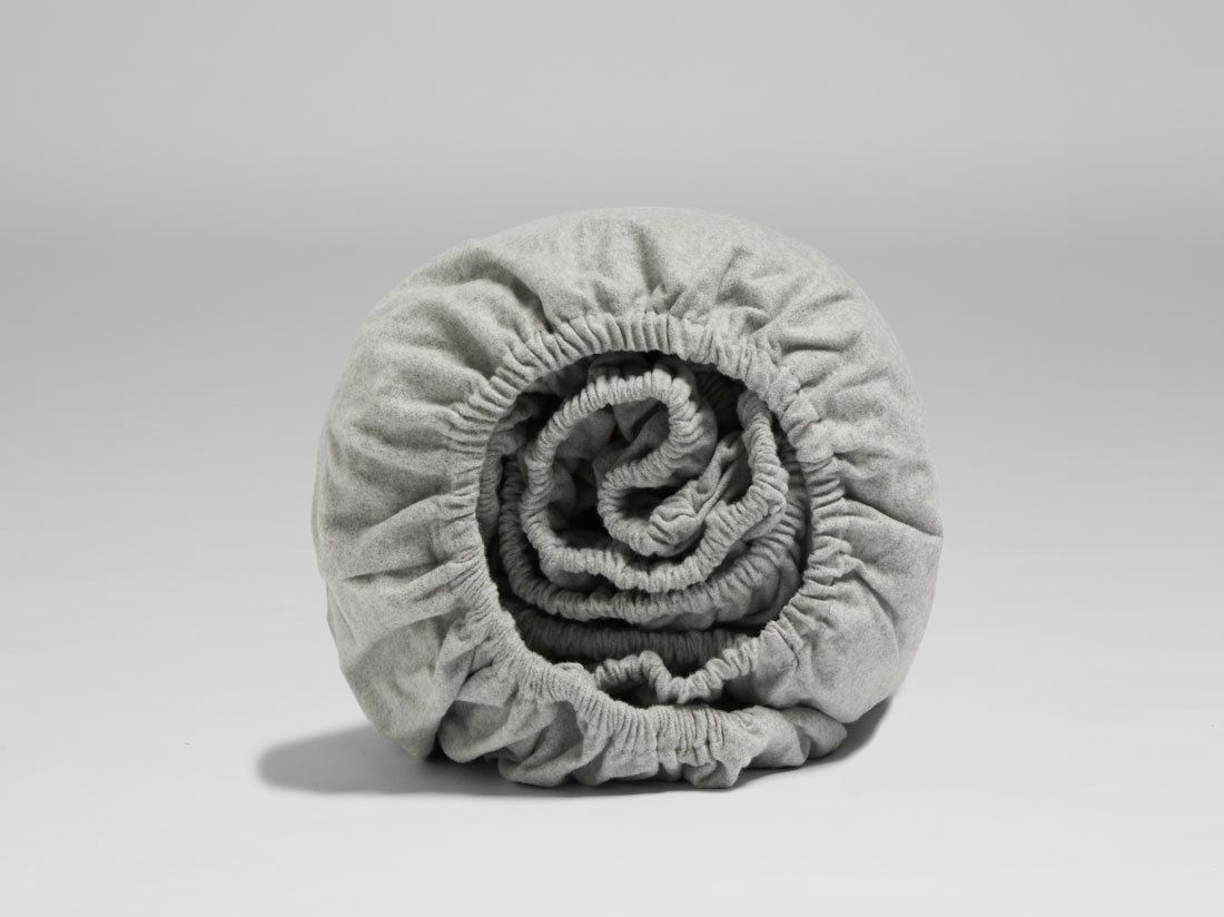 Spannleintücher Flanell Light Grey 180x220x30