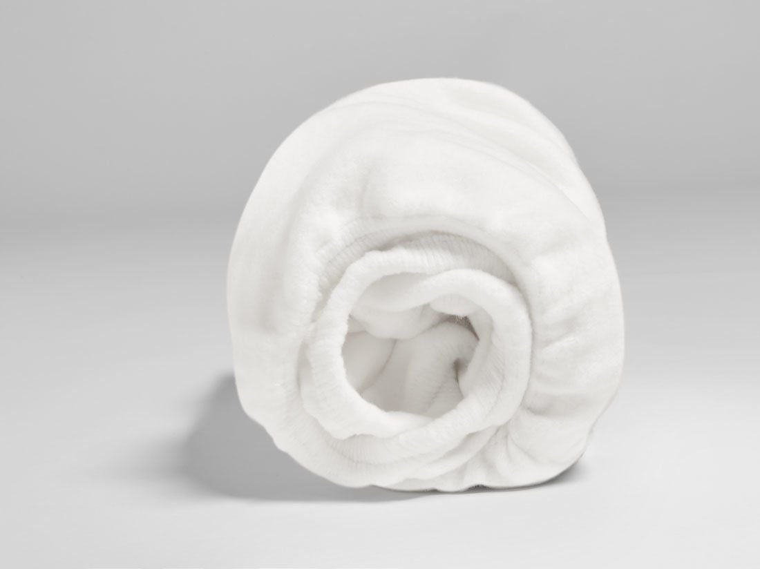 Kinder Molton Baumwolle Pure White 70x150x15