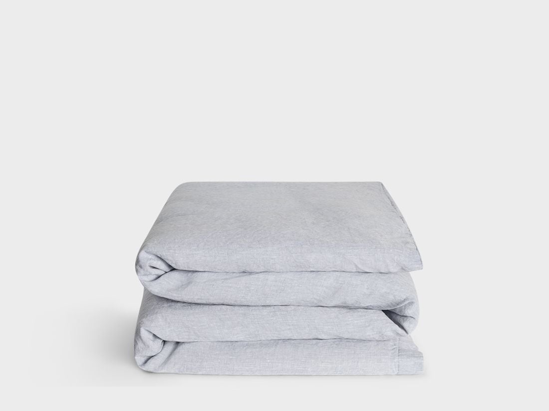Kinderbettwäsche Gewaschenes Leinen Blue Chambray 120x150