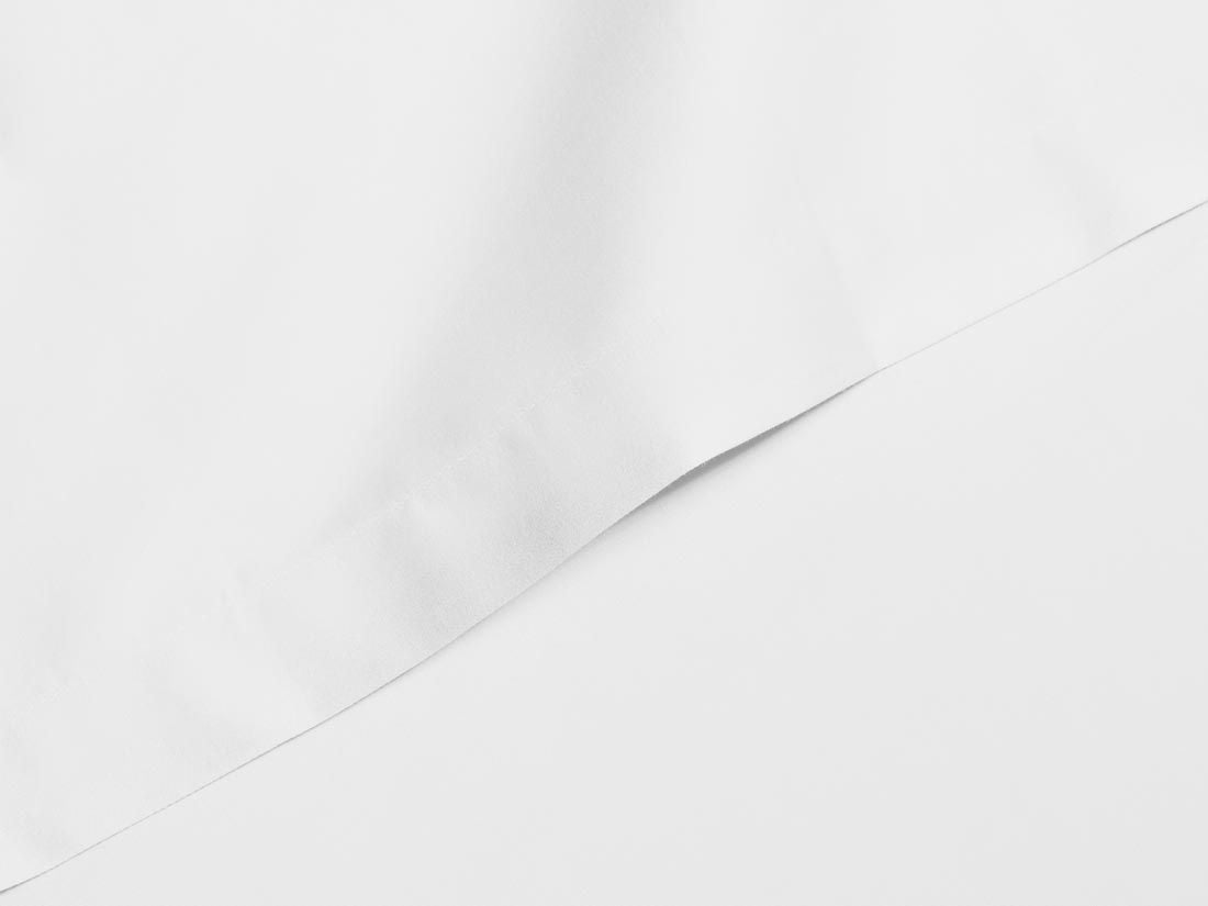 Kinderbettlaken Baumwollsatin Pure White