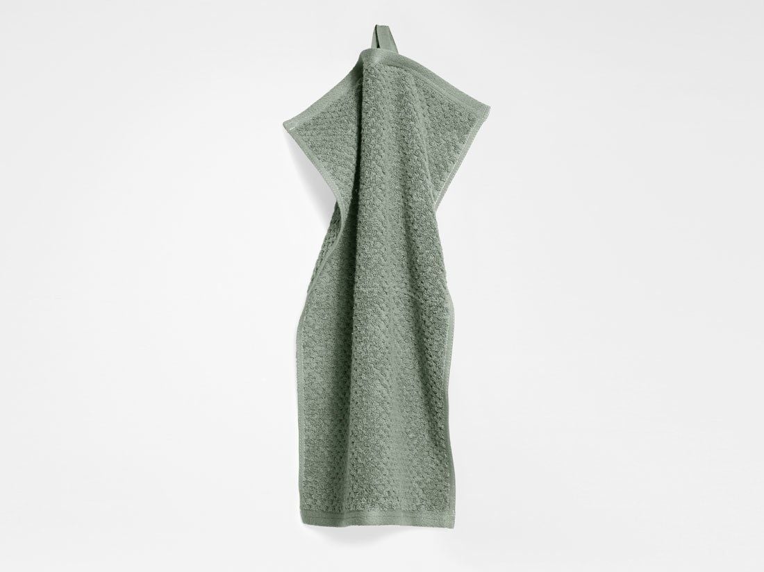 Gästehandtücher Dots Stone Green 30x50 - 4 st