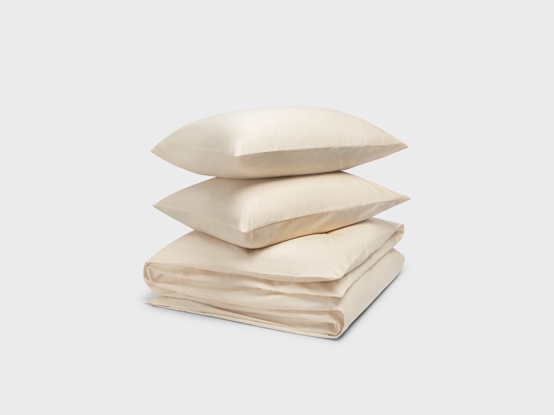 Satin-Bettwäsche Almond Milk