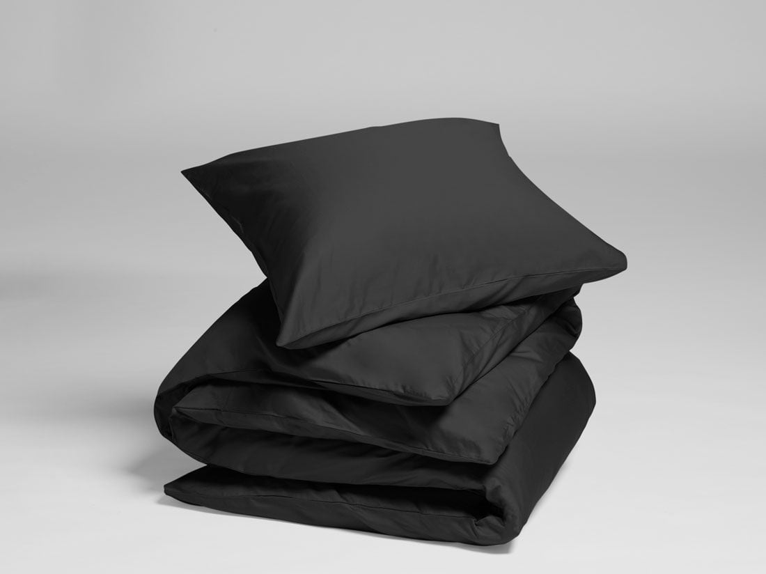 Bettwäscheset Baumwollsatin Dark Anthracite 140x200 + 1/70x90