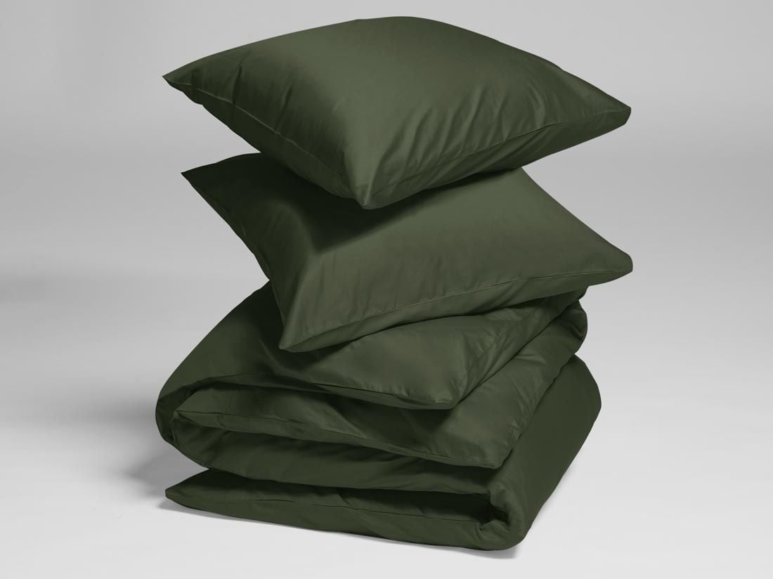 Bettwäscheset Baumwollsatin Dark Olive