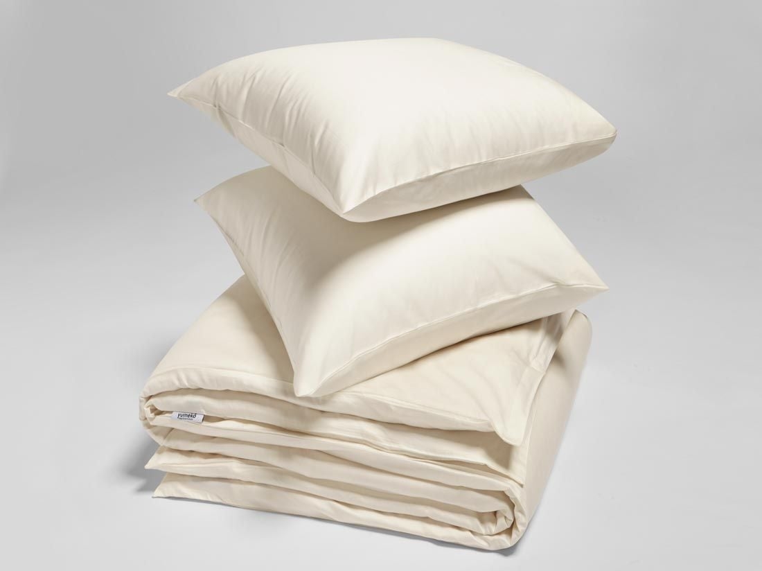 Satin-Bettwäsche Naturell