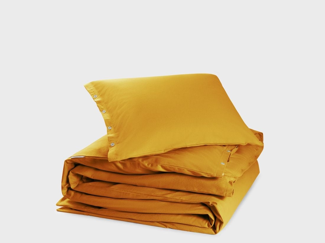 Bettwäscheset Flanell Indian Yellow 140x200 + 1/70x90