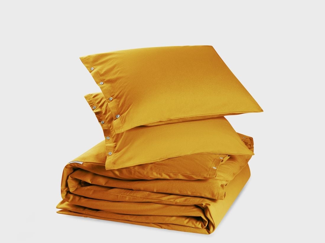 Bettwäscheset Flanell Indian Yellow 200x200 + 2/70x90