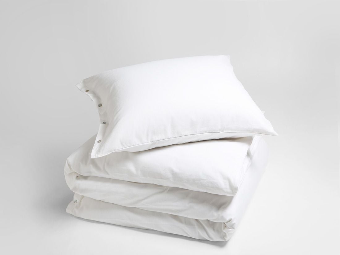 Bettwäscheset Flanell Pure White 140x200 + 1/70x90