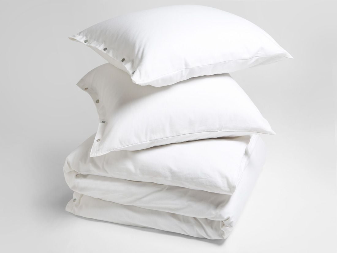 Bettwäscheset Flanell Pure White 200x200 + 2/70x90