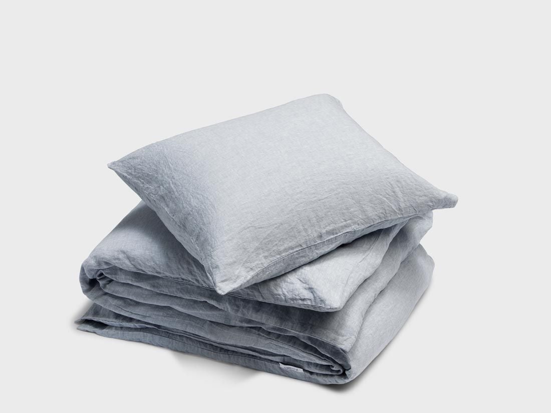 Bettwäscheset Gewaschenes Leinen Blue Chambray 140x200 + 1/70x90