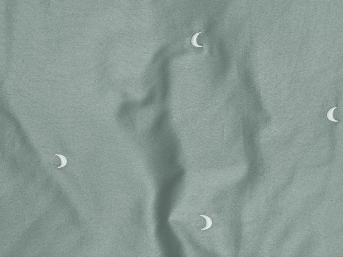 Kissenbezug Baumwollsatin Sea Green Moon