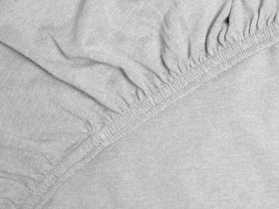Kinderspannleintücher Baumwolljersey White Grey