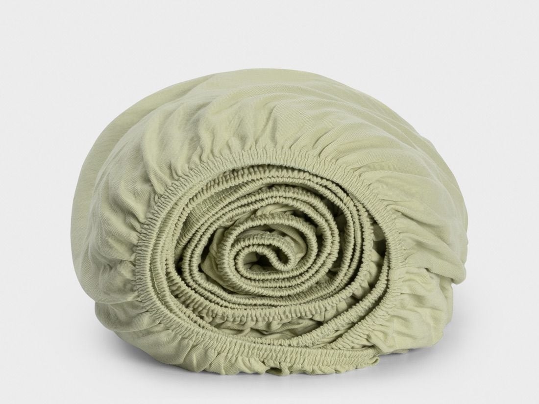 Kinderspannleintücher Baumwolljersey Pistachio Green 60x120x15