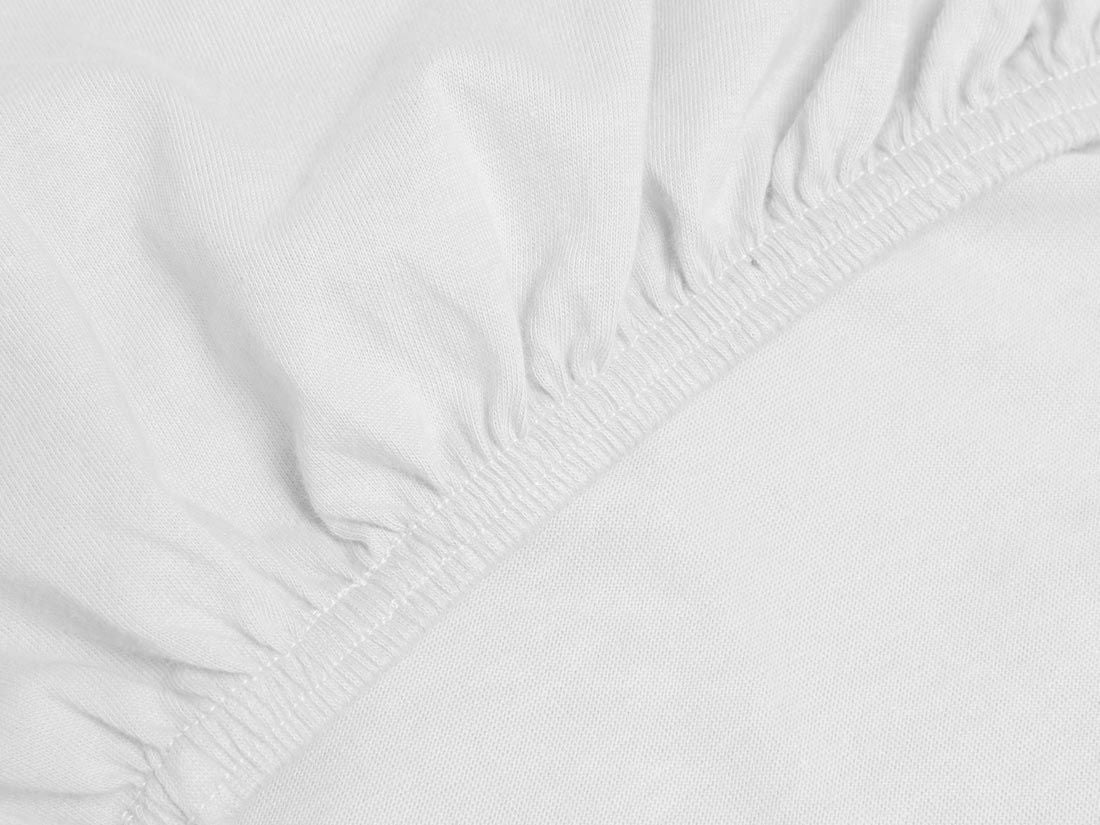 Spannleintücher Baumwolljersey Pure White