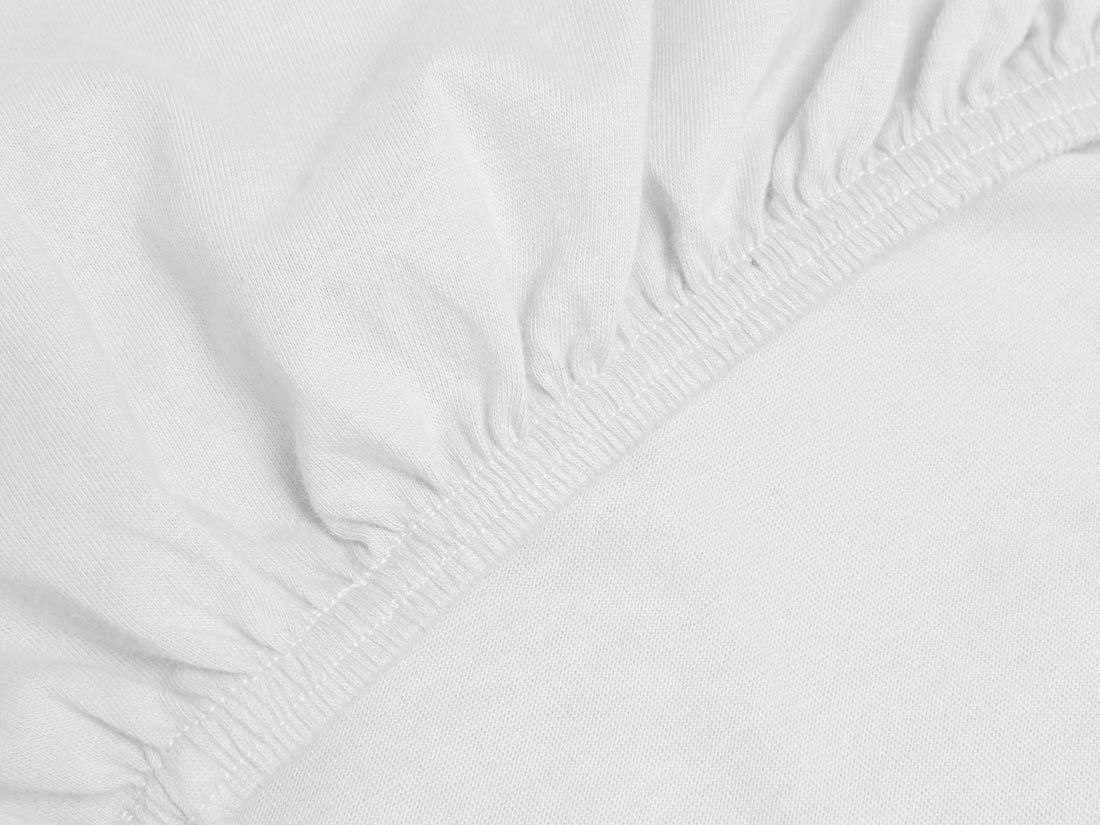 Kinderspannleintücher Baumwolljersey Pure White