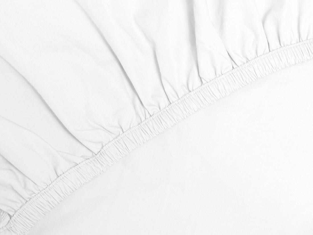 Spannleintücher extra hoch Perkal-Baumwolle Pure White