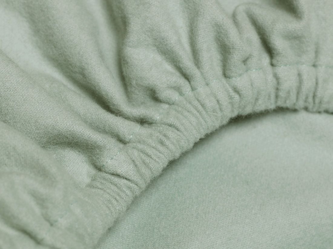 Spannleintücher Flanell Pale Green 90x200x30