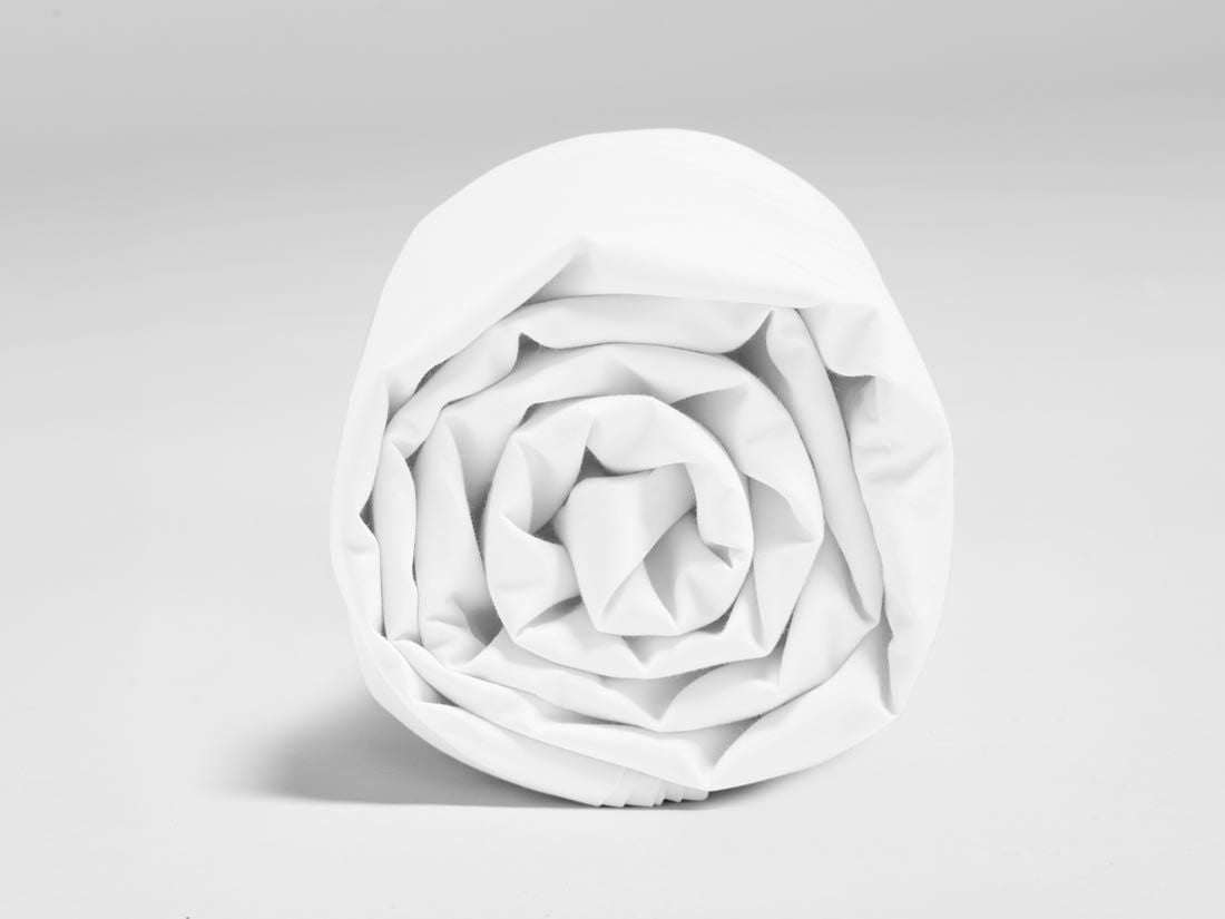 Bettlaken Perkal-Baumwolle Pure White