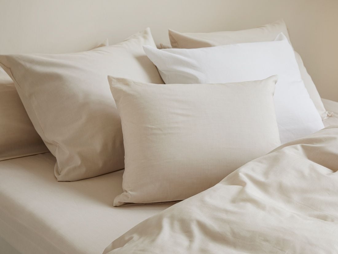 Kissenbezug TENCEL™ Latte Chambray