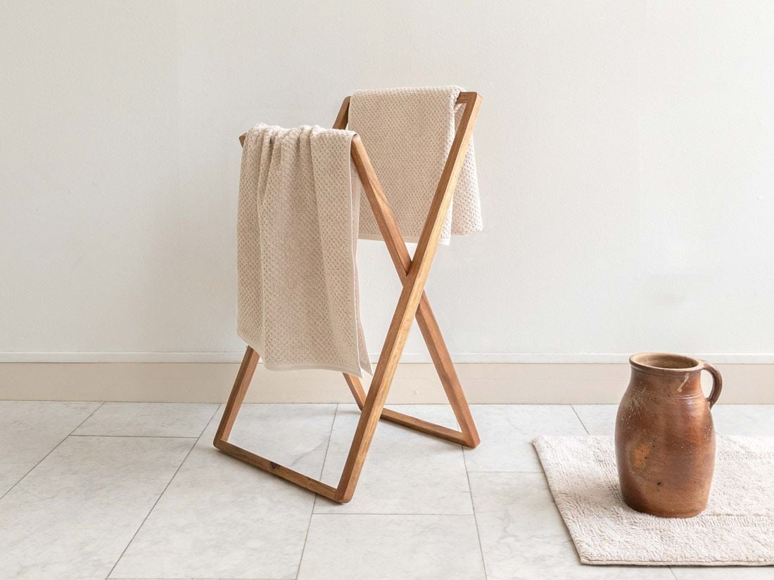 Duschtücher Dots White Sand 70x140 - 2 st