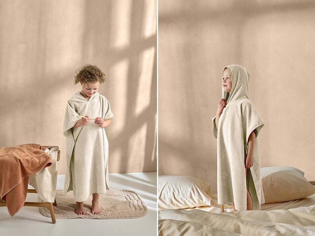 Badeponcho Velours Seashell Soft Sand