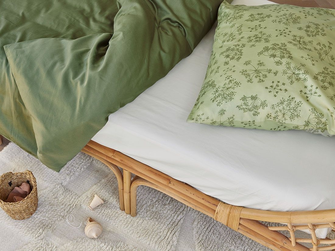 Kinderspannleintücher Baumwollsatin Warm White