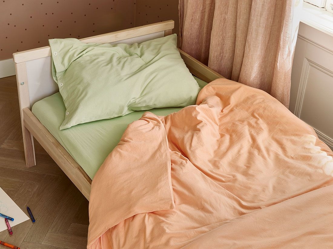 Kinderspannleintücher Baumwolljersey Pistachio Green 70x145x15