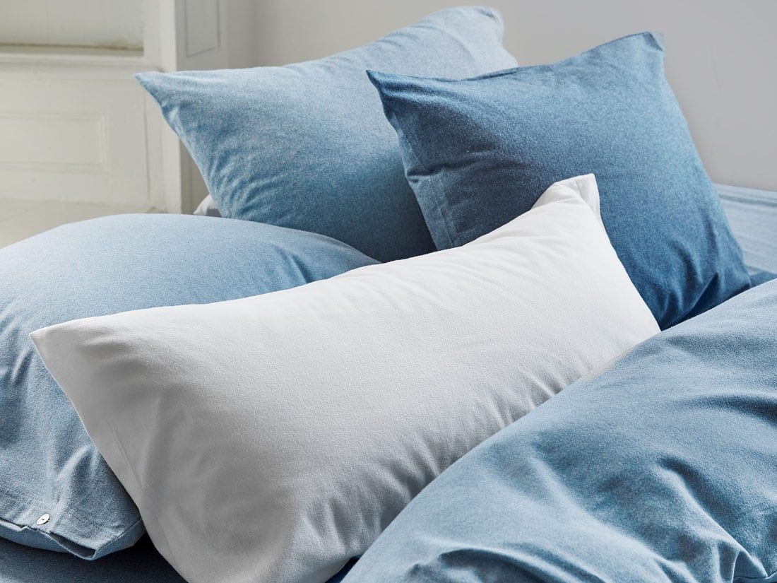 Kissenbezug Flanell Light Blue 40x80