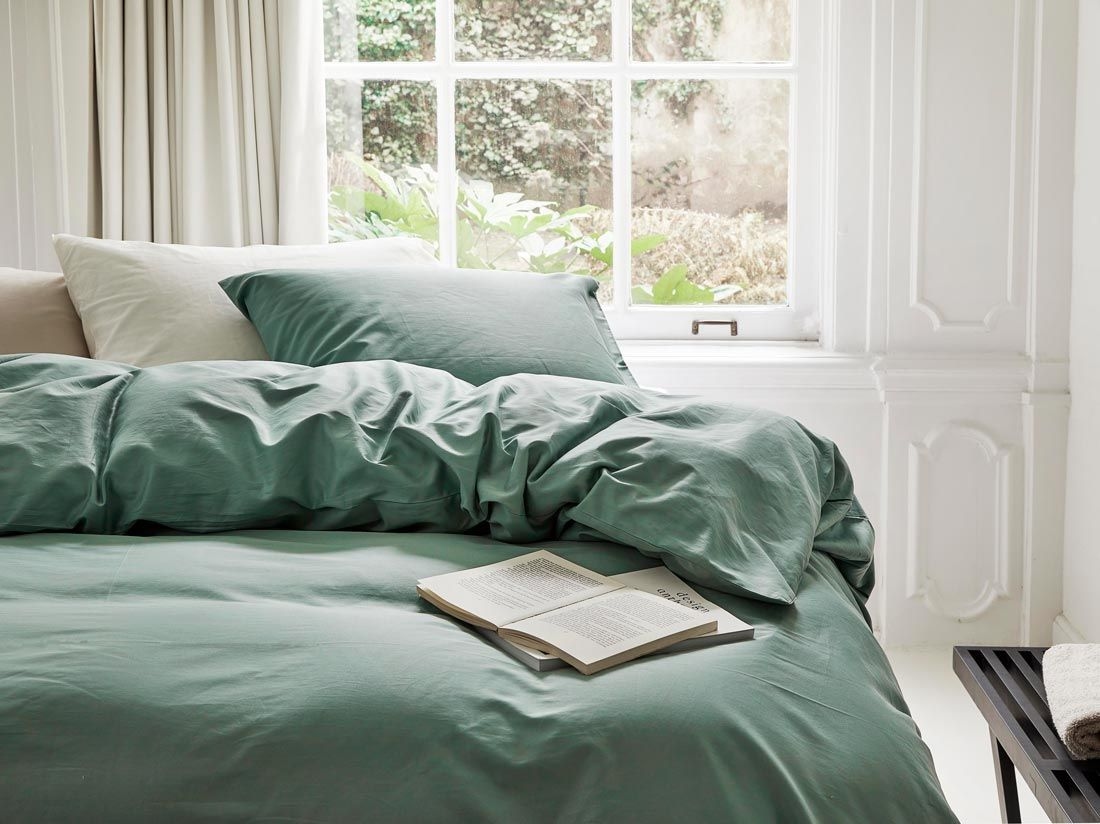 Bettwäscheset Baumwollsatin Sea Green