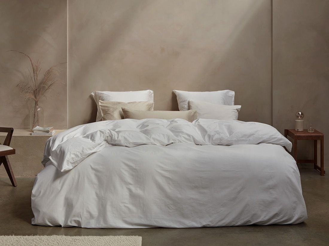 Bettwäscheset Baumwollsatin Pure White