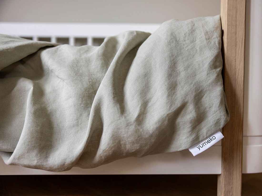 Kinderbettwäsche Gewaschenes Leinen Misty Green