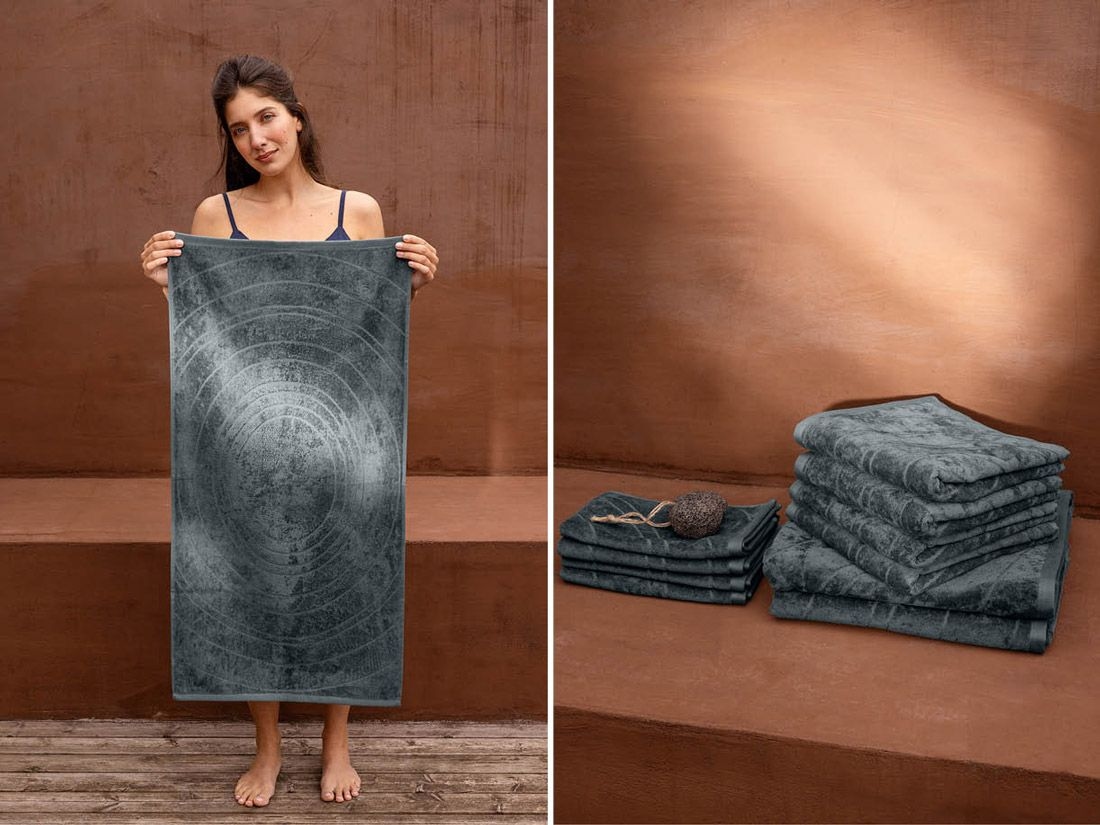 Handtücher Velours Pebble Blue 50x100