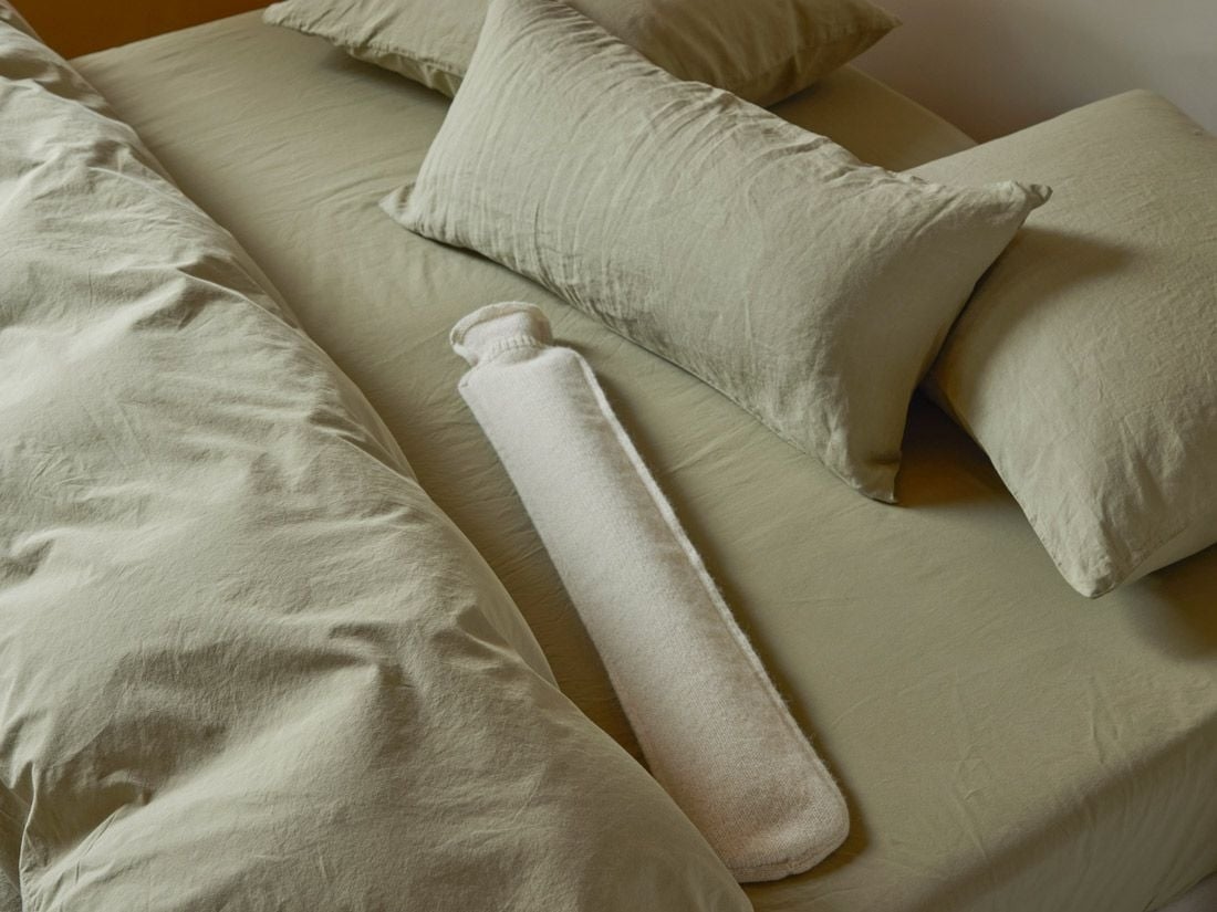 XL-Wärmflaschenbezug Wolle Naturell Melange 78x12