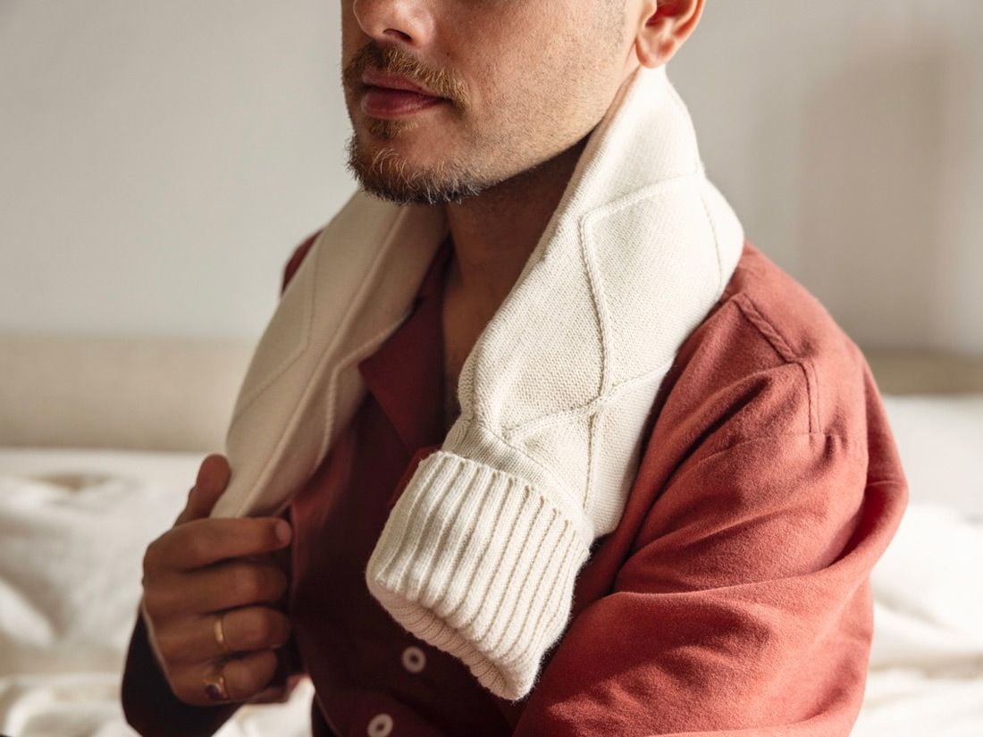 XL-Wärmflaschenbezug Baumwolle Warm White 78x12