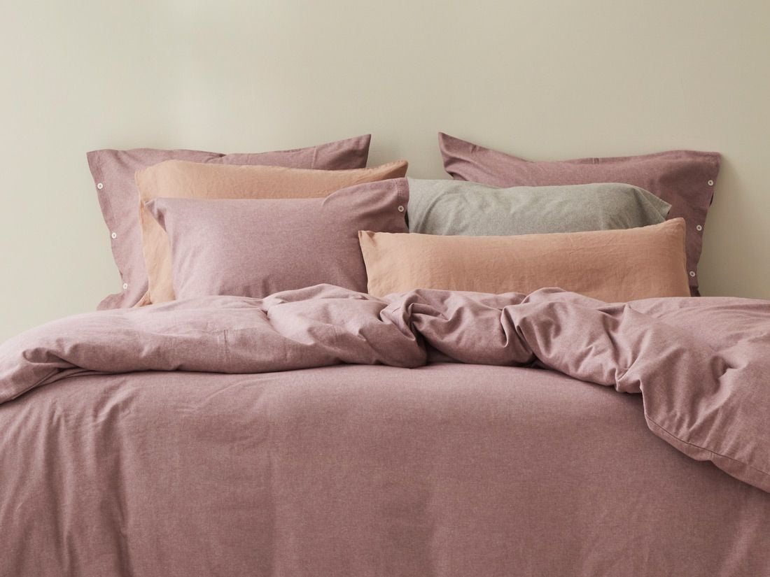 Kissenbezug Flanell Mauve Chambray